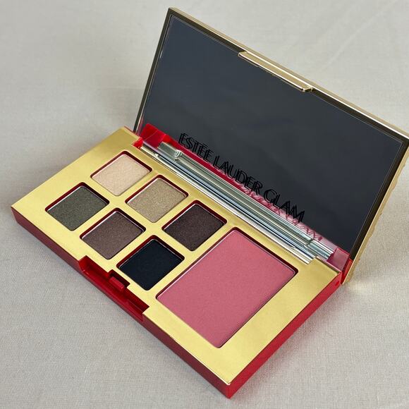 Estee Lauder Glam Pure Color Envy Sculpting Eye Shadow & Pink Kiss Cheek Blush - Picture 1 of 10